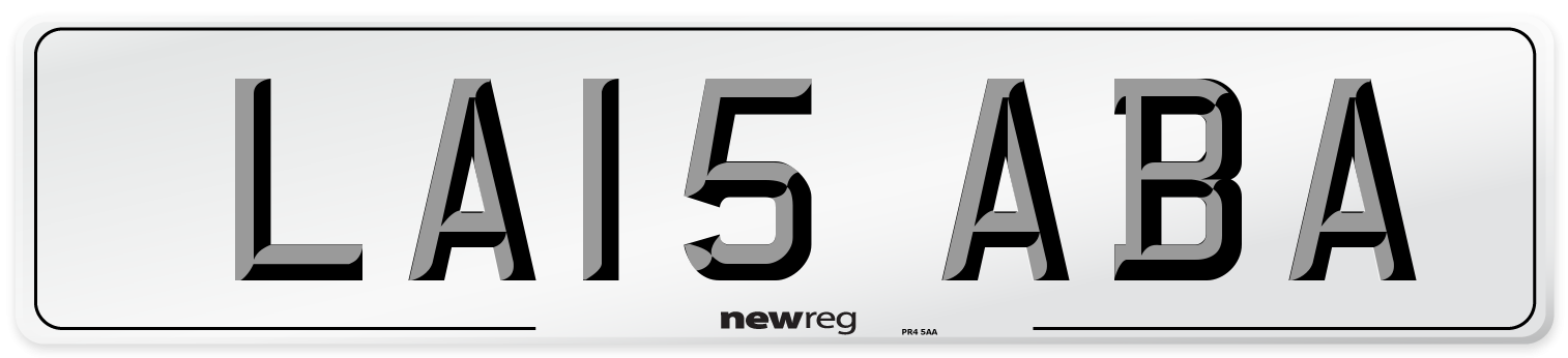 LA15 ABA Number Plate from New Reg